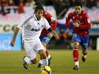 Рауль в матче с "Нумансией". Фото с официального сайта "Реала"