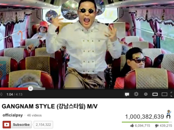    "Gangnam Style"  YouTube